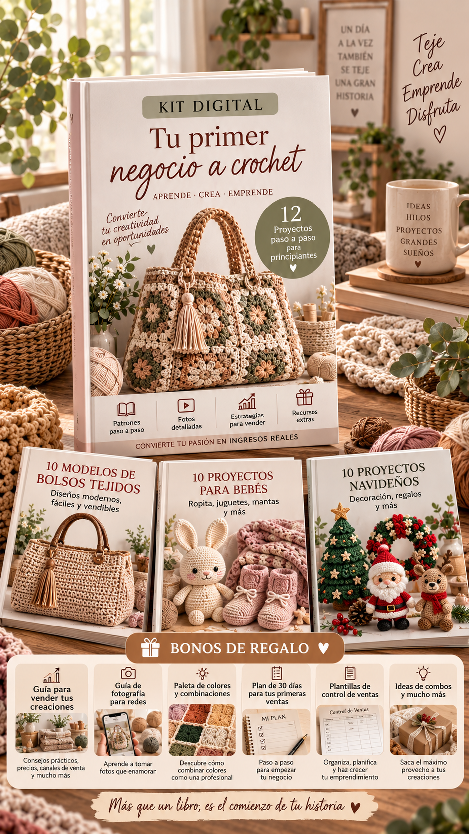 Kit Digital - Tu primer negocio a crochet