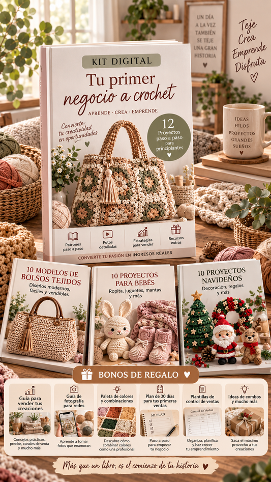 Kit Digital - Tu primer negocio a crochet